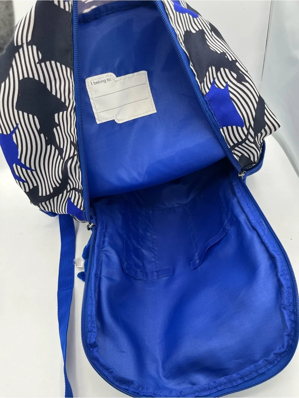 CRCKT kids shark print backpack with mini shark plush